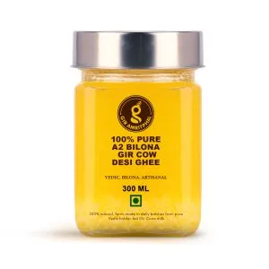 A2 Pure Desi Gir Cow Ghee Vedic Bilona Method 300 ML