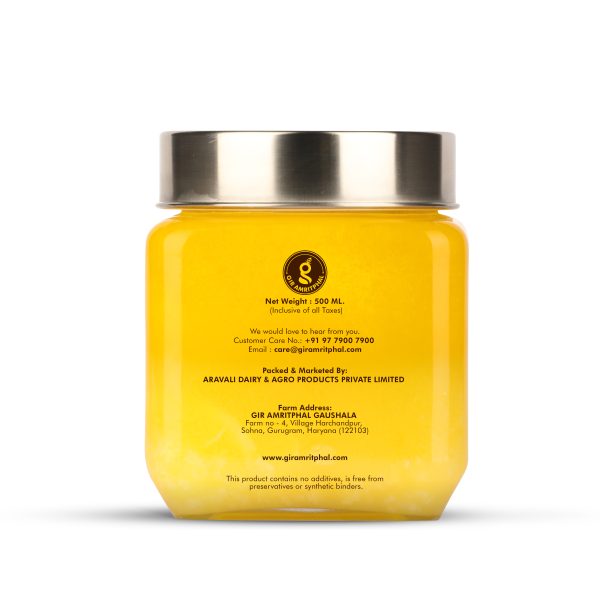 A2 Pure Desi Gir Cow Ghee Vedic Bilona Method 500 ML - Image 2