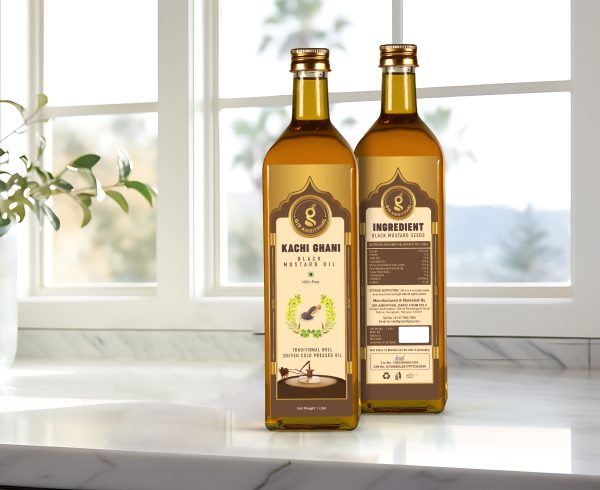 Kachi Ghani Cold Pressed Black Mustard Oil 1000ML - Image 3