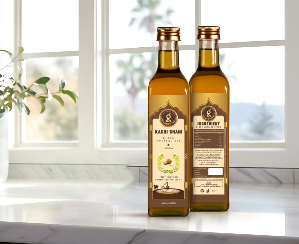 Kachi Ghani Cold Pressed Black Mustard Oil 500ML - Image 3