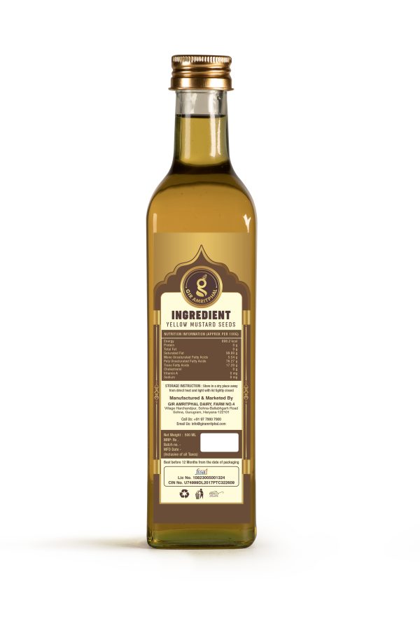 Kachi Ghani Cold Pressed Yellow Mustard Oil Combo 2x500ML - Image 3